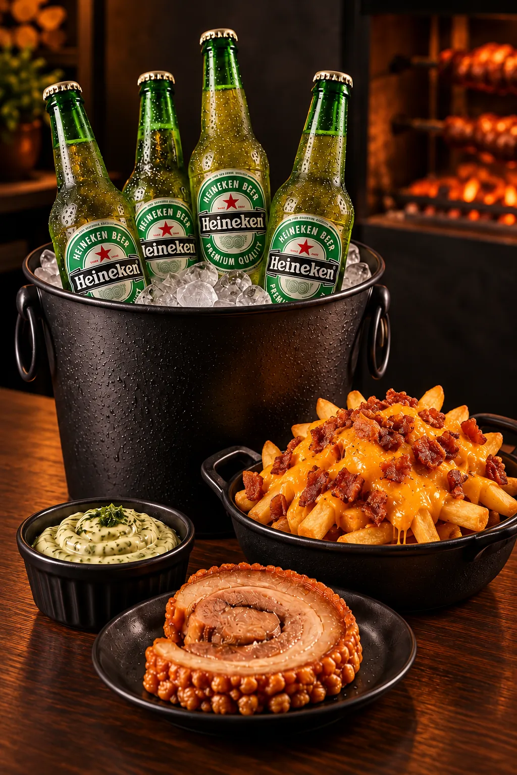 Kit My Friend com Heineken e petiscos
